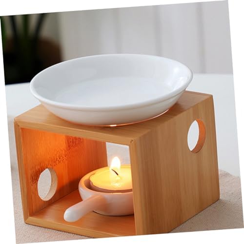 Garneck 6pcs Ceramic Essential Oil Tray for Aromatherapy Candle Melting