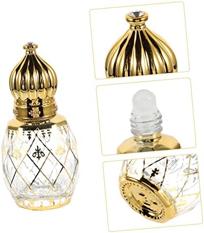 Cabilock 8ml Refillable Middle Eastern Gold Crown Aroma Bottle