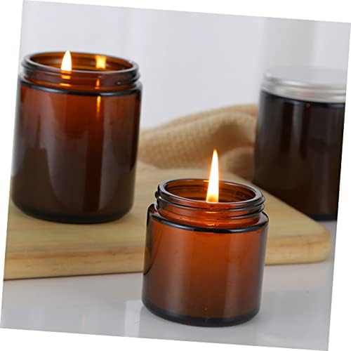 TEHAUX 10pcs Glass Candle Jar Lids for Aromatherapy and Perfume