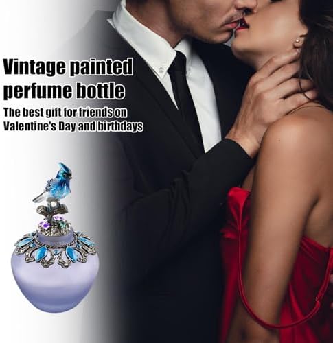 Vintage Perfume Bottle - Retro Glass Essential Oil Jar