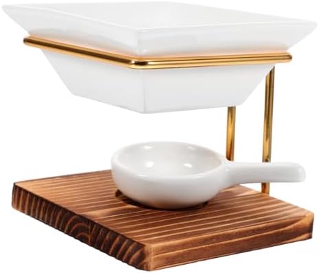 Zerodeko Wooden Base Essential Oil Burner with Tealight Holder