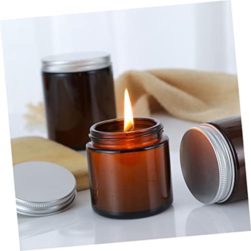 TEHAUX 10pcs Glass Candle Jar Lids for Aromatherapy and Perfume