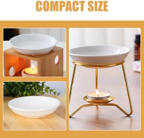 VOSAREA 6 Pcs Ceramic Aroma Trays for Wax Melting