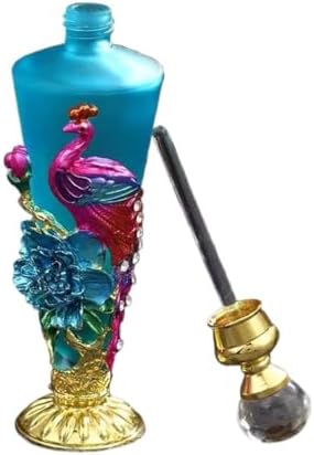 30ml Glass Perfume Bottle with Rhinestones Refillable Essential Oil Vial