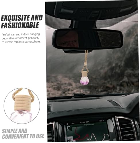 5Pcs Car Hanging Perfume Diffuser Bottles with Lid and String for Rearview Mirror Decor