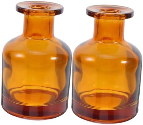 2pcs Cylindrical Essential Oil Diffuser Jars Reusable Fragrance Bottles for Home Office Car