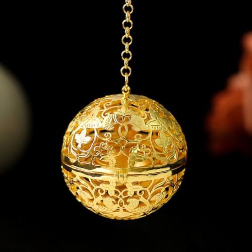 POPETPOP Brass Aromatherapy Ball Pendant for Home and Car