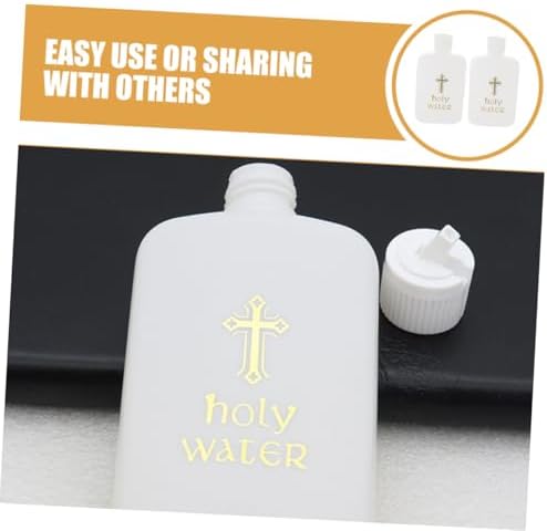 STOBAZA Baptism Holy Water Bottles Set of 2 Mini Religious Jars