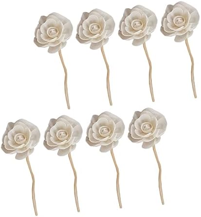 8pcs Rattan Diffuser Sticks with Flower Design
