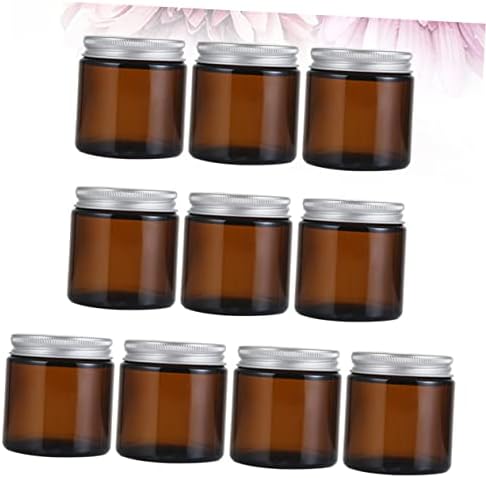 Operitacx 10pcs Glass Scented Candle Containers with Cover Bottles