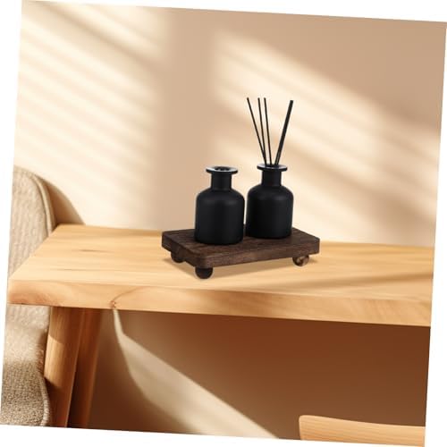 Solid Wood Perfume Organizer Tray with Aromatherapy Display