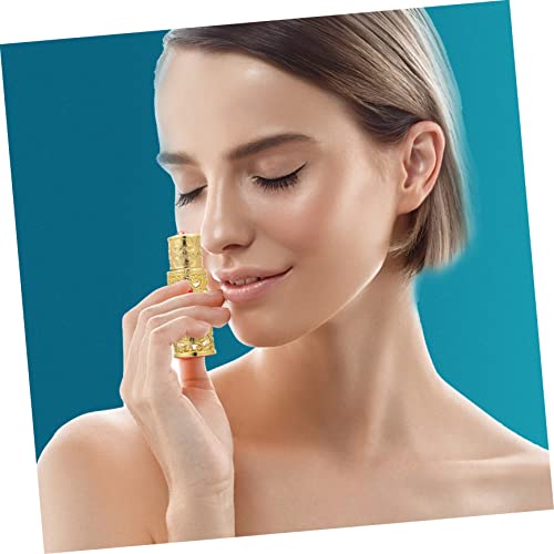 1pc Decorative Glass Perfume Bottle Vintage Style Essential Oil Container for Home and Travel