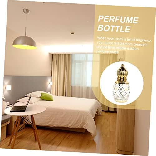 Cabilock 8ml Refillable Middle Eastern Gold Crown Aroma Bottle