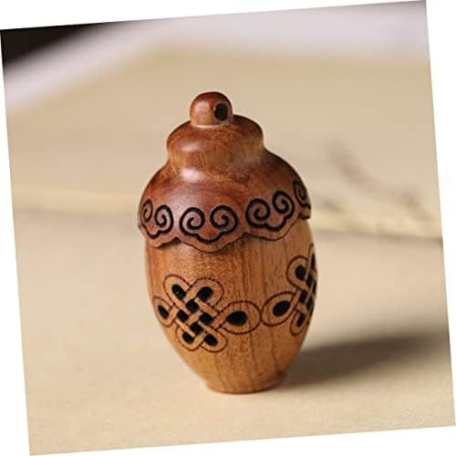 Wood Carved Diffuser Bottle Aromatherapy Incense Holder