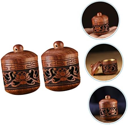 FRCOLOR Carving Wooden Fragrance Ball Bottle Pendant Decorative Diffuser for Home