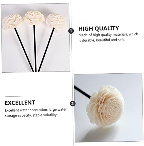 Healifty 3Pcs Rattan Dried Flower Aromatherapy Diffuser Sticks for Home Fragrance Stylish Decor Accessory