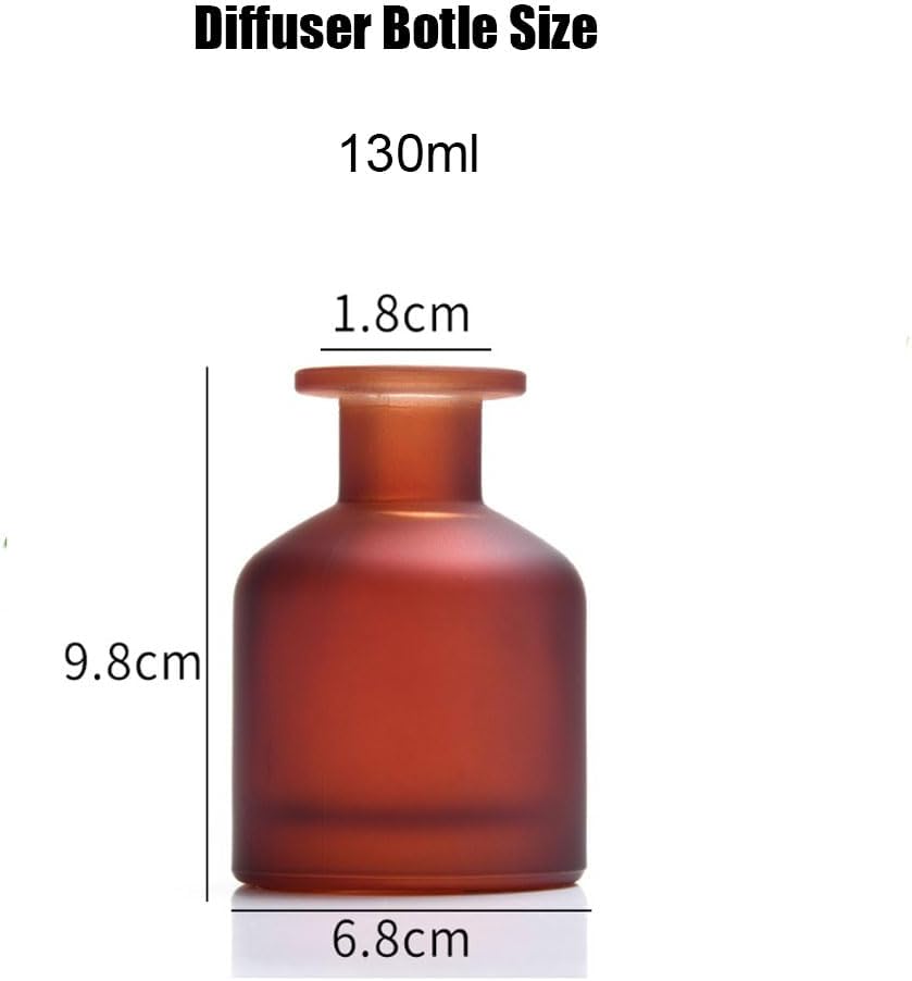 1PCS 130ml Amber Red Glass Diffuser Bottle - Aromatherapy Container