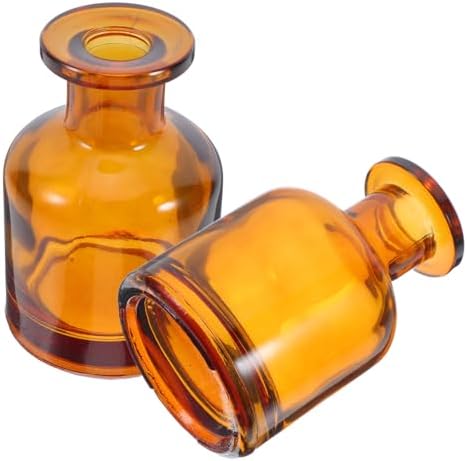 2pcs Glass Diffuser Bottles with Caps for Aromatherapy