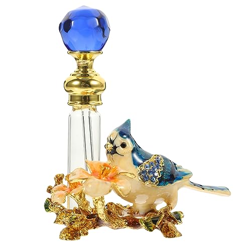 Elegant Essential Oil Container Retro Empty Perfume Bottle with Decorative Design for Desktop Decor and Travel Use