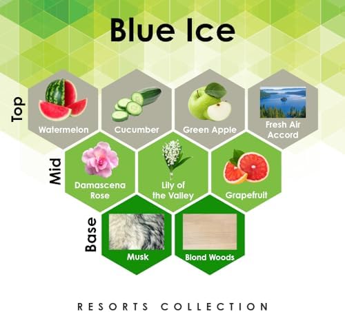 Blue Ice 4 Oz Refill for Oil Diffuser with Watermelon Grapefruit Blond Woods and More Notes