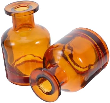SMASOLO 2pcs Empty Glass Diffuser Bottles for Aromatherapy