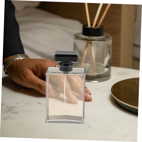5pcs Black Square Plastic Perfume Bottle Caps with Durable Seal Screws