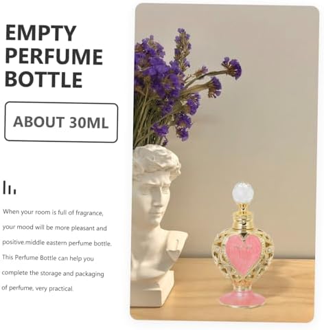 Ipetboom Heart Shaped Perfume Bottle Refillable Design for Essential Oils Fragrances Decoration