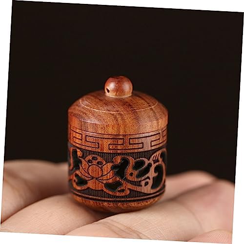 FRCOLOR Carving Wooden Fragrance Ball Bottle Pendant Decorative Diffuser for Home