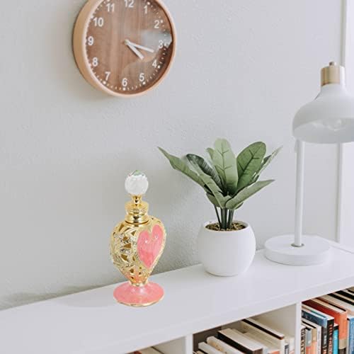 Luxshiny Heart Shaped Refillable Perfume Bottle Elegant Decorative Container for Essential Oils and Travel Use