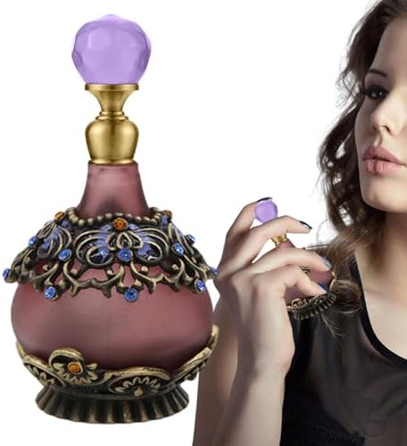 Retro Perfume Jar - Vintage Refillable Glass Vial for Essential Oils