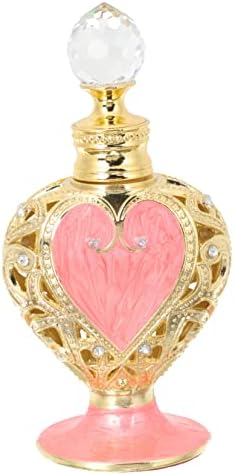 Heart Shaped Perfume Bottle Middle Eastern Style Decorative Refillable Container for Essential Oils