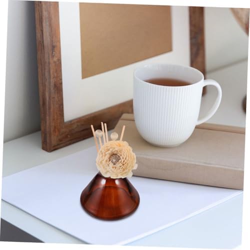 2Pcs Wide Mouth Refillable Diffuser Bottles with Colorful Glass Design