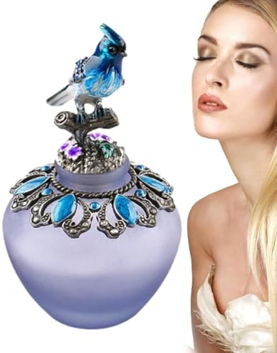 Vintage Perfume Bottle - Retro Glass Essential Oil Jar