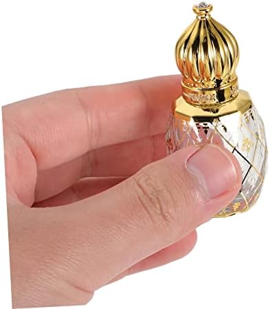Middle Eastern Style Refillable Perfume Bottle with Vintage Crown Lid