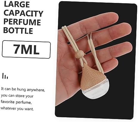 7ml Refillable Car Perfume Bottle Set of 6 Glass Aromatherapy Diffuser Decorative Hanging Bottle for Car