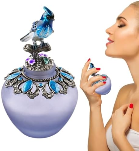 Vintage Perfume Bottle - Retro Glass Essential Oil Jar