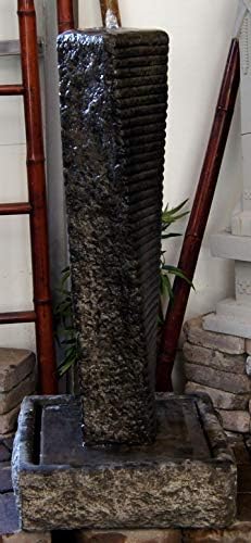 Rustic Twist Fountain with Japanese Pagoda and Meditating Buddha Set