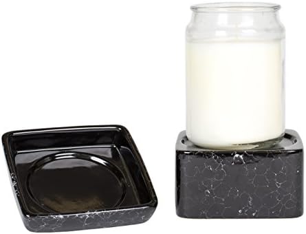 Black Ceramic Stoneware Electric 2-in-1 Candle Warmer