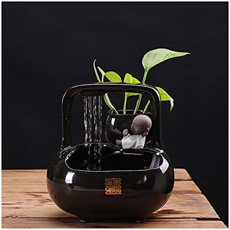 HIHELO Indoor Tabletop Waterfall Fountain for Home Office Zen Decor
