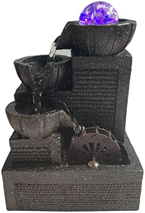 Tabletop Fountain with Crystal Ball and LED Light