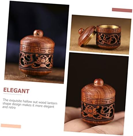FRCOLOR Carving Wooden Fragrance Ball Bottle Pendant Decorative Diffuser for Home