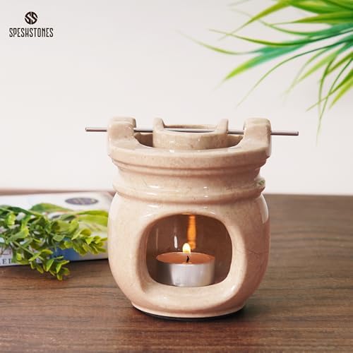 Marble Essential Oil Burner with 2 Tealights