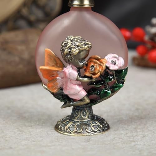 Vintage Perfume Bottle with Crystal Cover 30Ml Glass Art Decanter