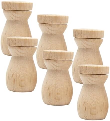 6pcs DIY Essential Oil Diffuser Bottle Pendants Wooden Decor