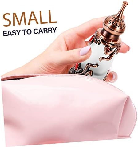 Vintage Decorative Perfume Bottle Refillable Alloy Container for Essential Oils Portable Travel Home Decor Gift