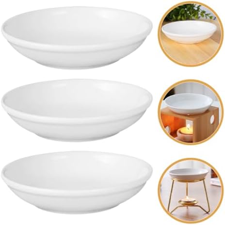 VOSAREA 6 Pcs Ceramic Aroma Trays for Wax Melting