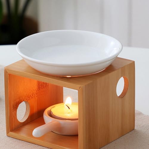 VOSAREA 6pcs Ceramic Plates for Wax Warmer Replacement Dish