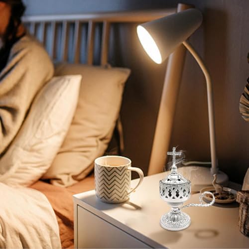 Electric Oud Incense Burner - Metal Aroma Diffuser for Relaxation