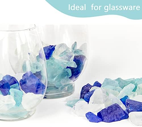 Ausluru 5LB Frosted Sea Glass Vase Fillers