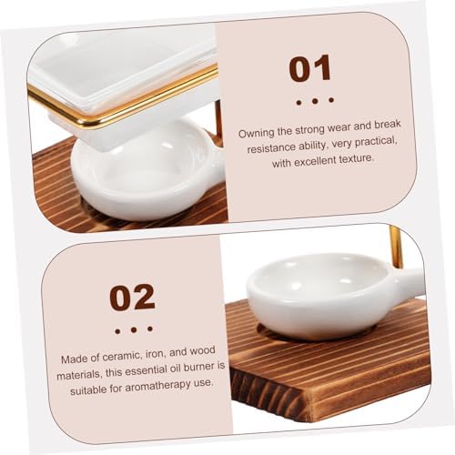 Zerodeko Wooden Base Essential Oil Burner with Tealight Holder